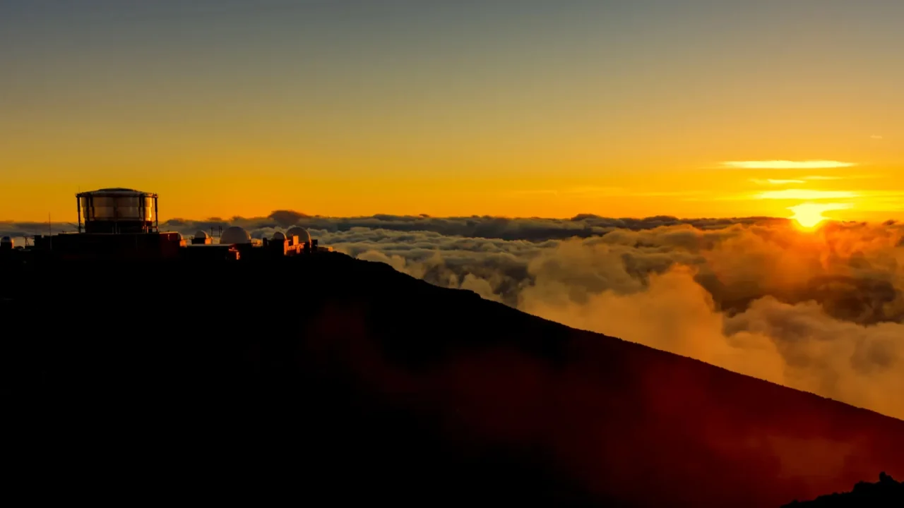 sunset at haleakala national park maui hawaii usa