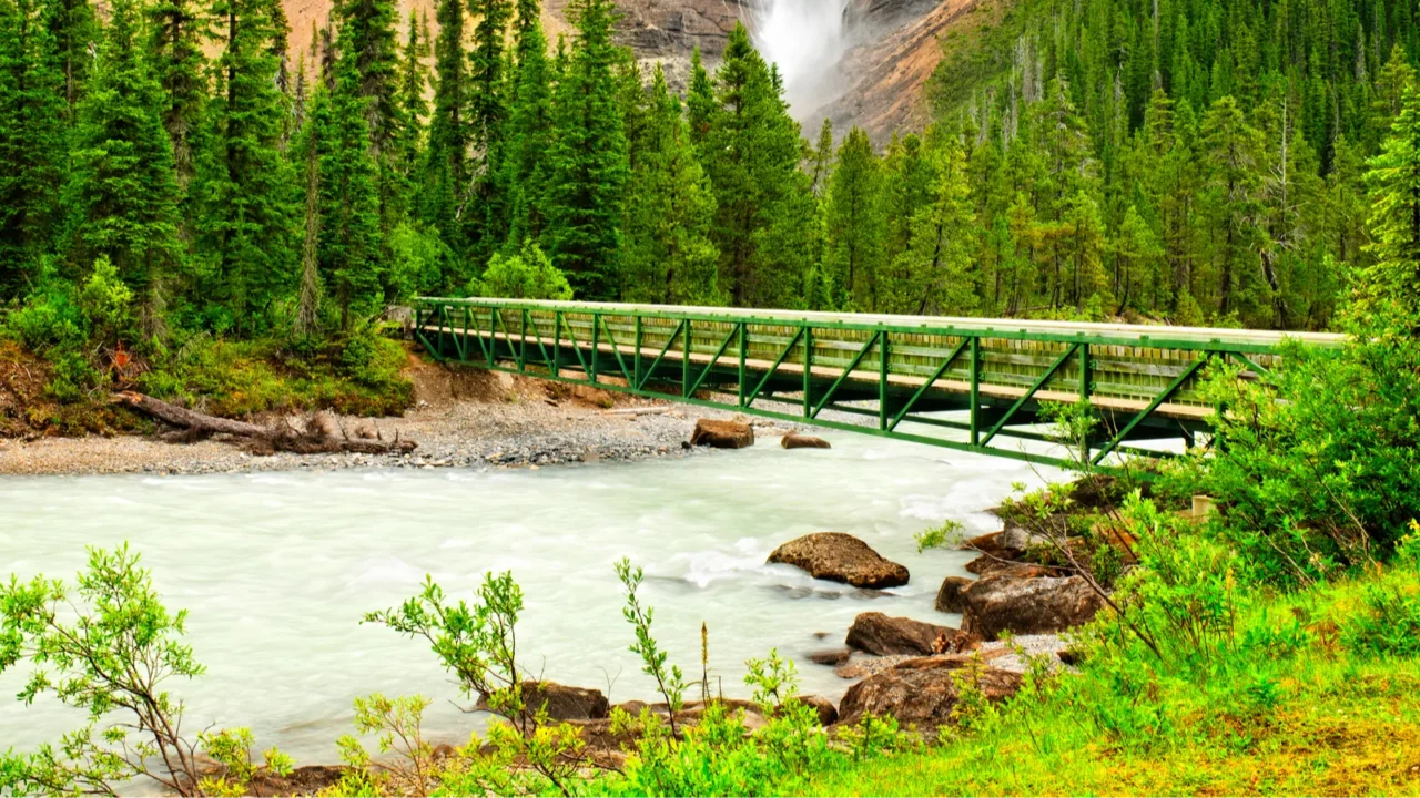 takakkaw falls waterfall in yoho national park canada