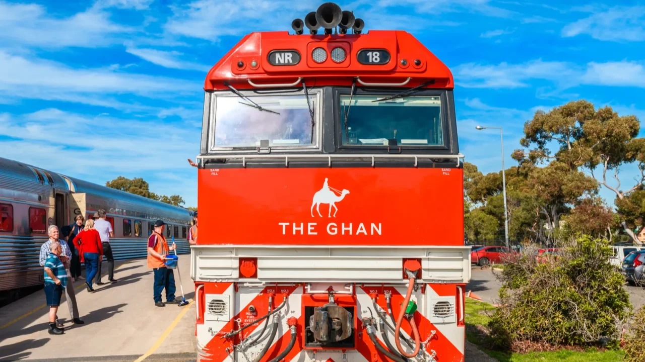 the ghan train engine in adelaide