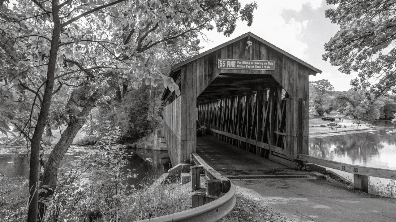the historical fallasburg covered bridge remains open to auto traffic