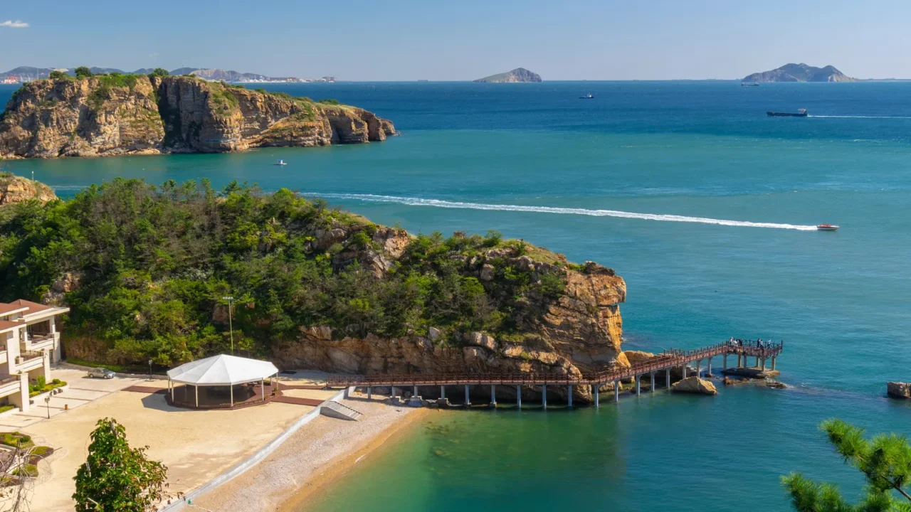 the scenery of dalian golden stone national geopark and coastal