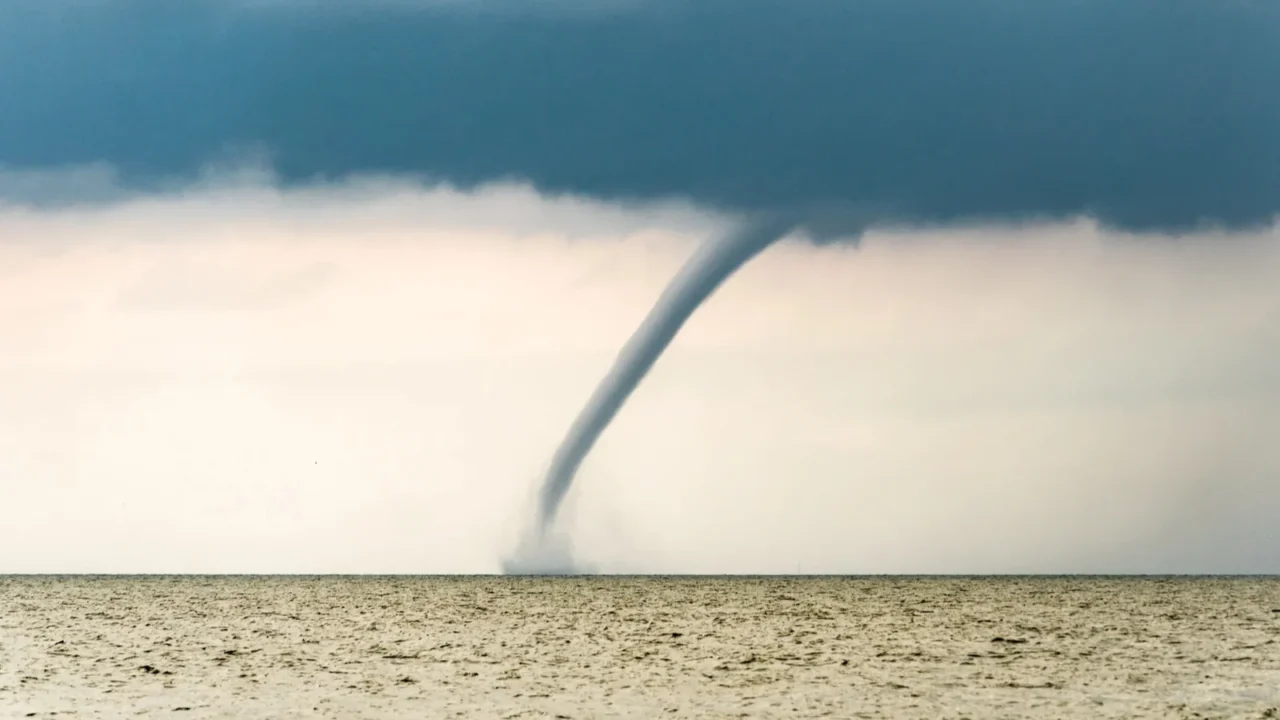 tornado over the sea