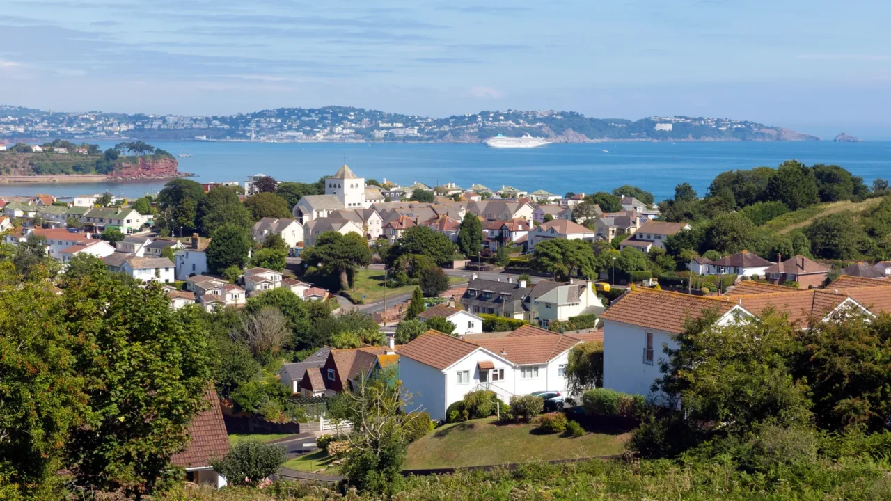 torquay coast and bay devon england from paignton