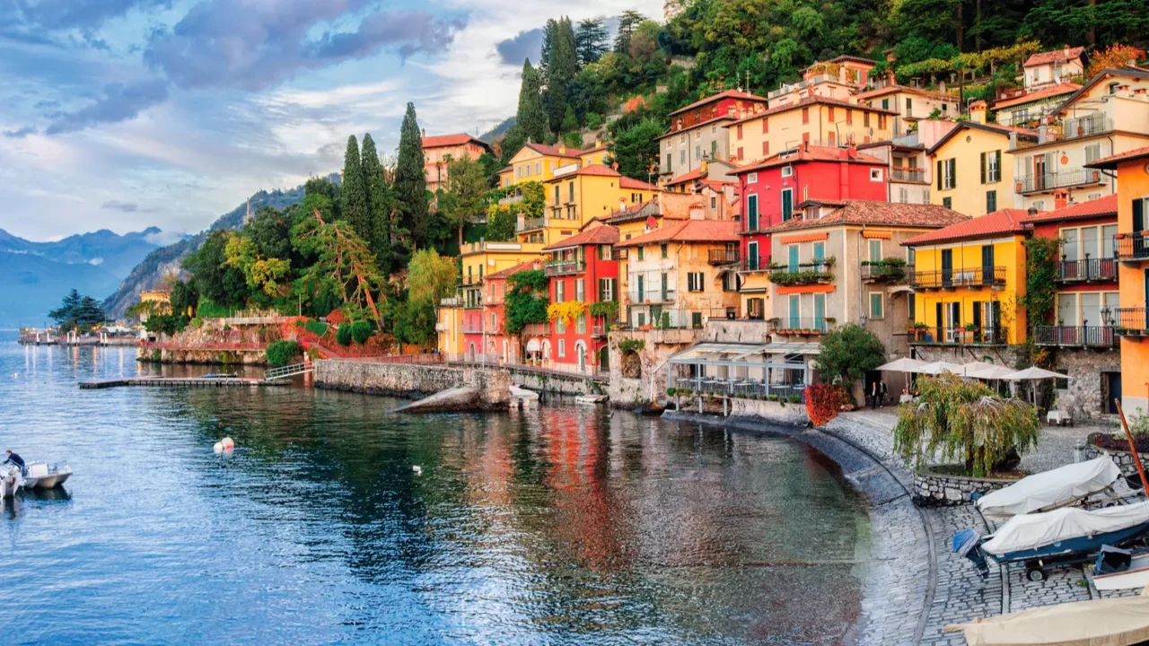 town of menaggio on lake como milan italy