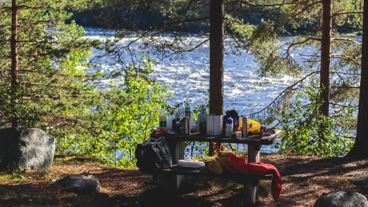 view of kalix river kalixalven overkalix locality and the seat
