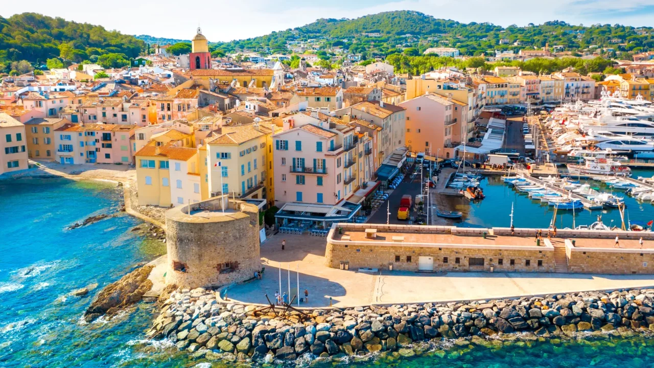 view of the city of sainttropez provence cote d azur