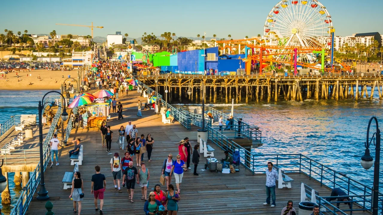 view of the santa monica pier in santa monica california
