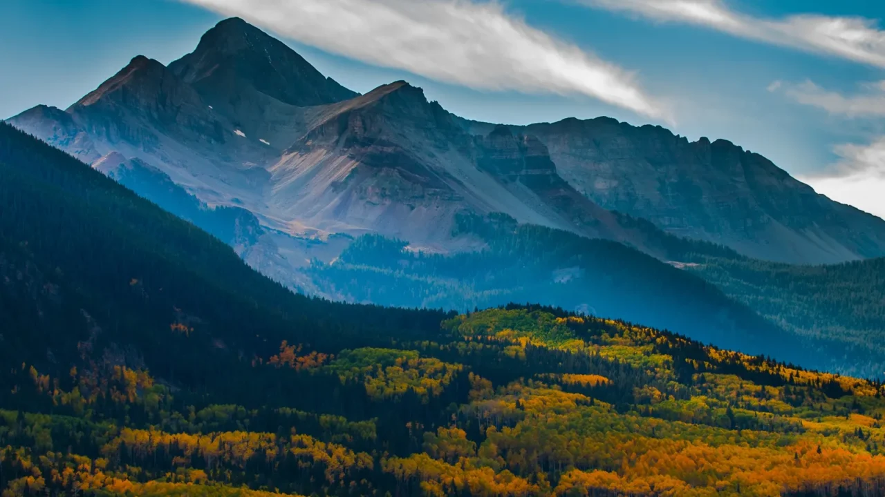 wilson peak in the fall uncompahgre national forest colorado