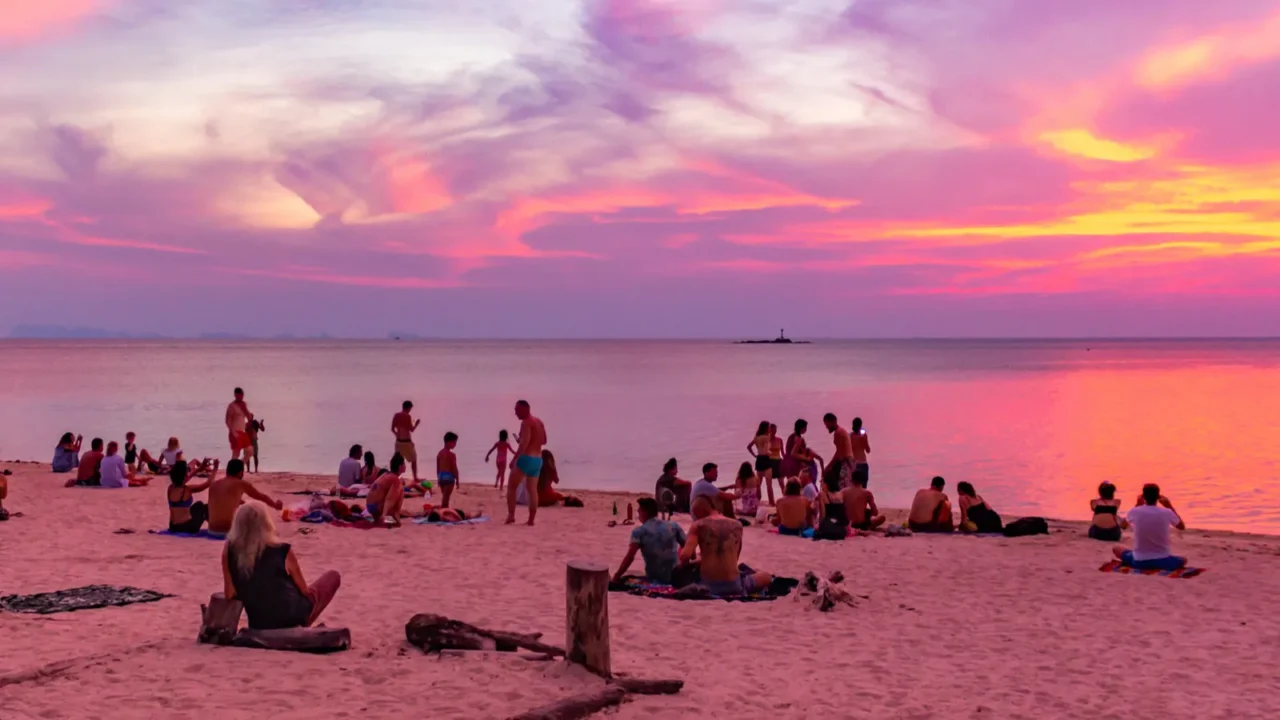 zen beach sunset koh phangan thailand