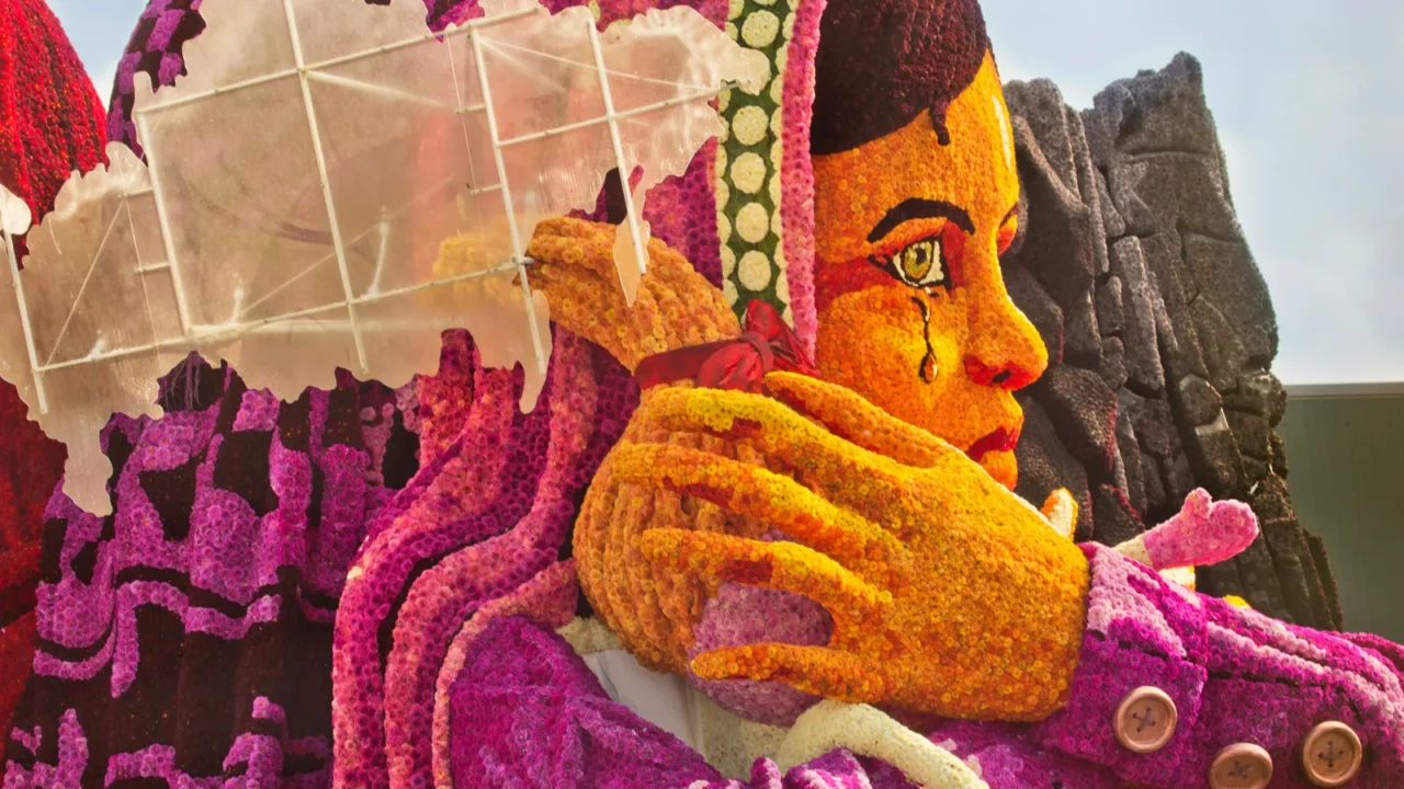 zundert netherlands 03 september 2017 flower parade in zundert