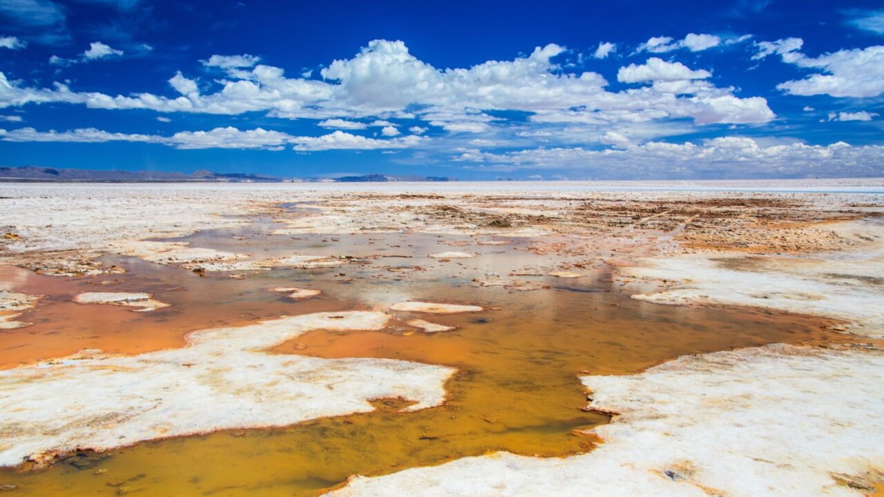 The world's largest salt flat, Salar de Uyuni in Bolivia South America