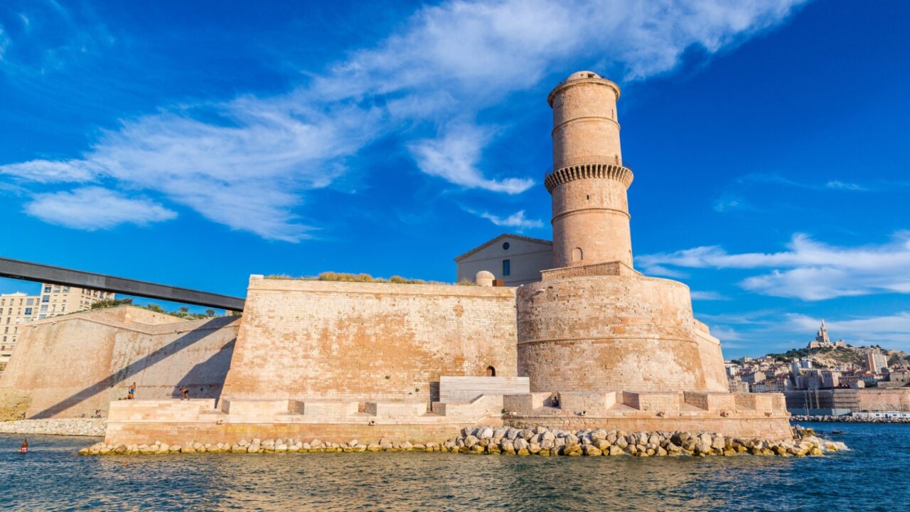 Fort Saint Jean in a summer day in Marseille, France.