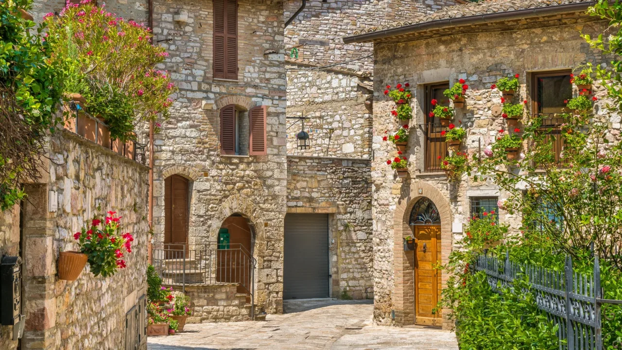 a picturesque sight in assisi province of perugia umbria central