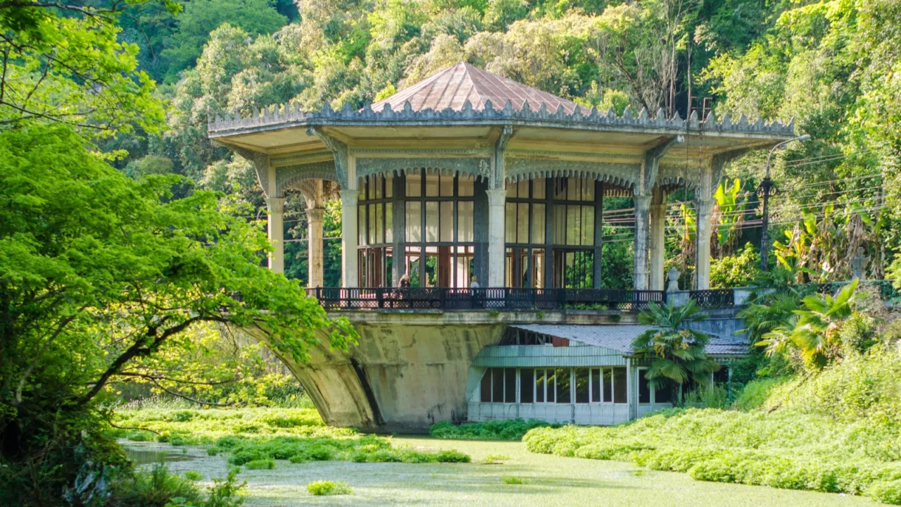 abandoned station in the mountains