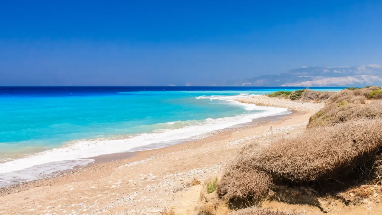 aegean coast rhodes island greece