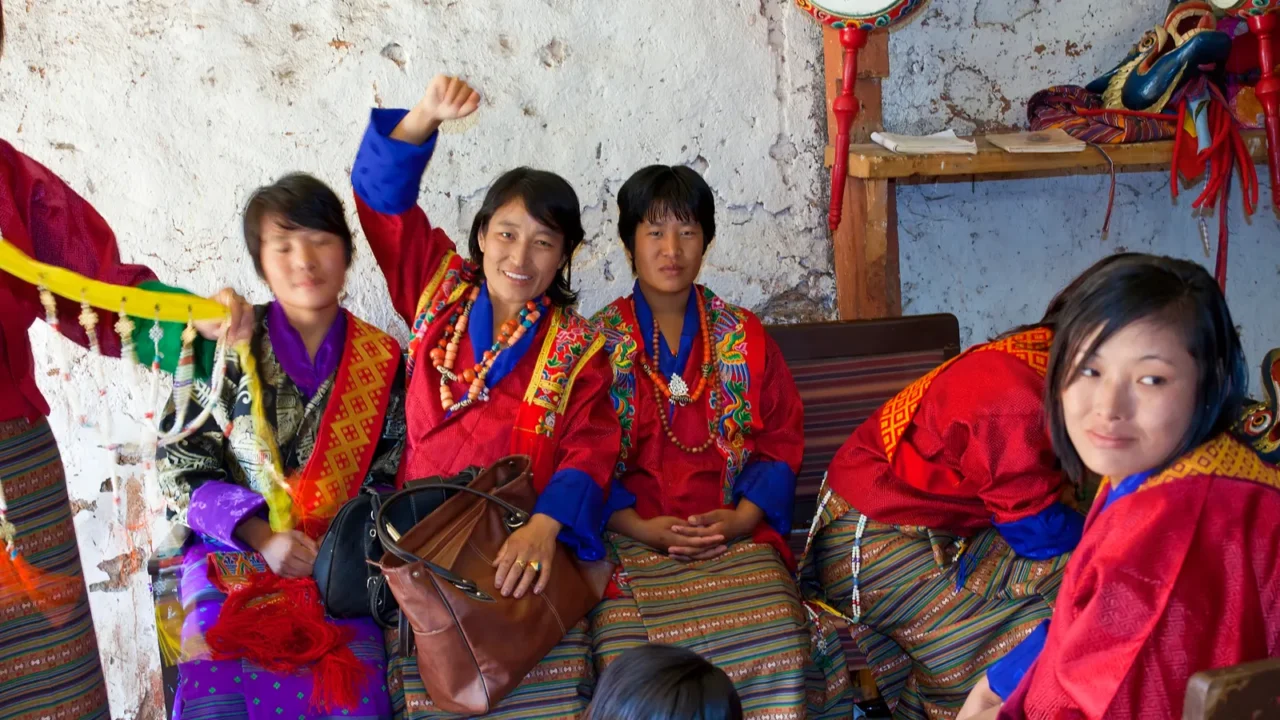 backstage tshechu festival at wangdue