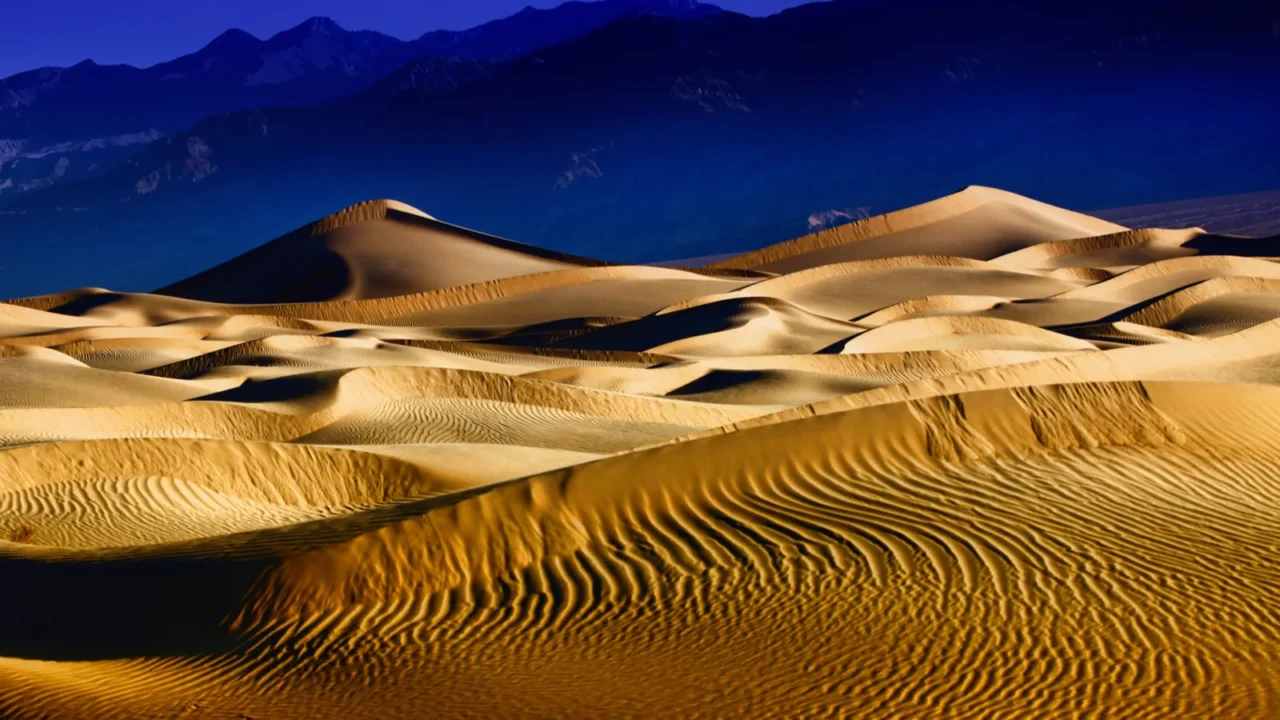 beautiful sand dune formations in death valley california