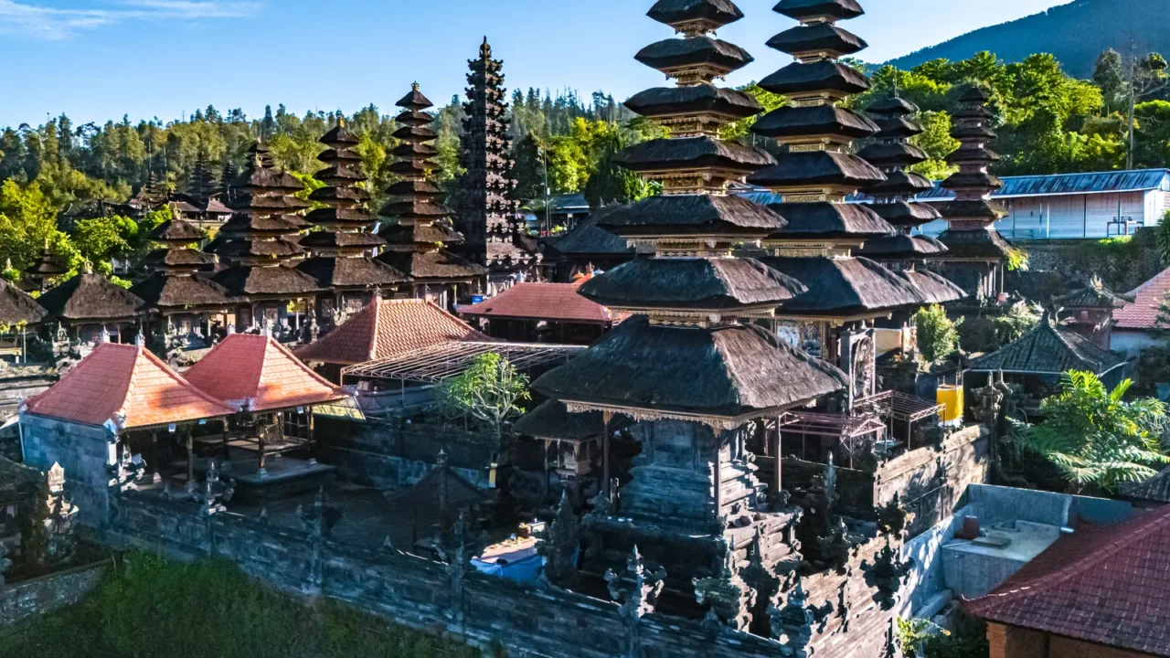 besakih temple in the village of besakih on the slopes