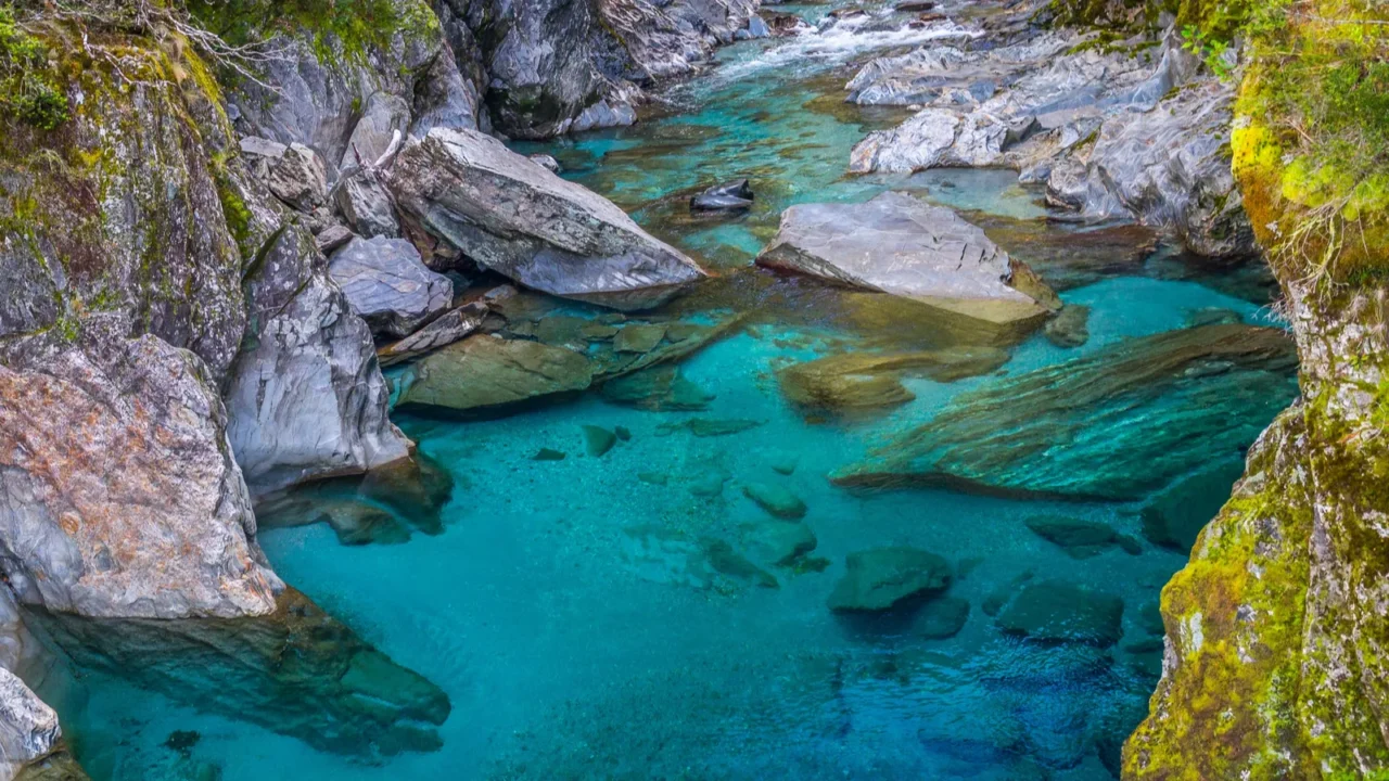 blue pools is the most famous attraction in haast pass