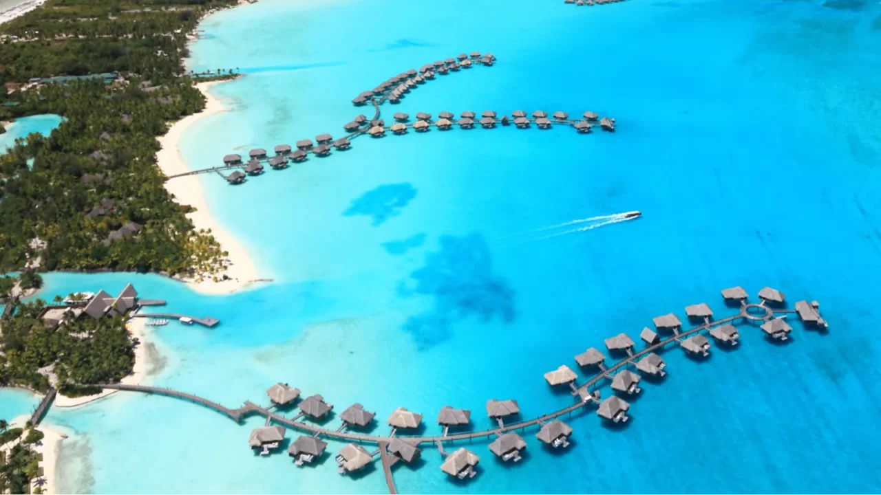 bora bora from above