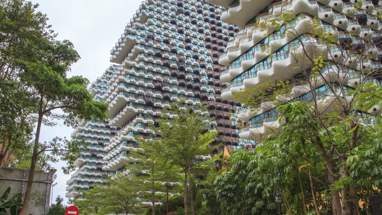 china hainan island sanya bay  december 2 2018 hotel