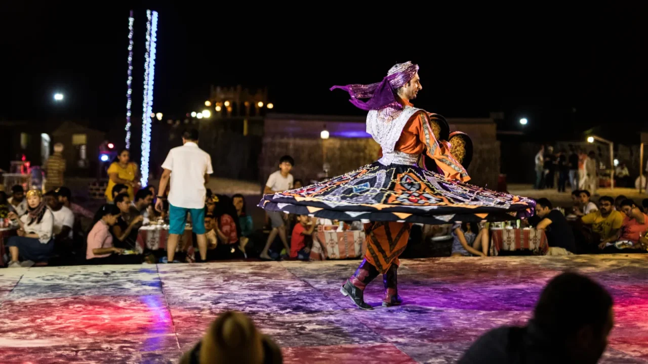 dubai uae  october 2018 street show at dubai marina