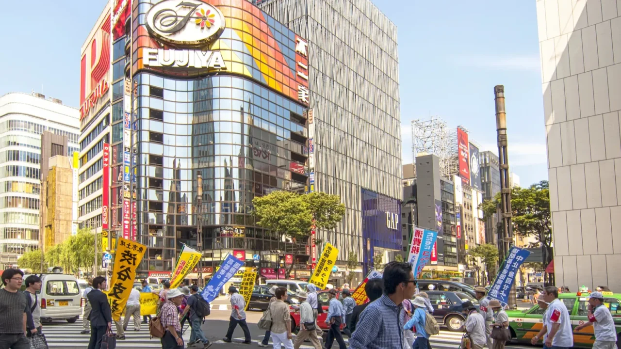 ginza street in tokyo