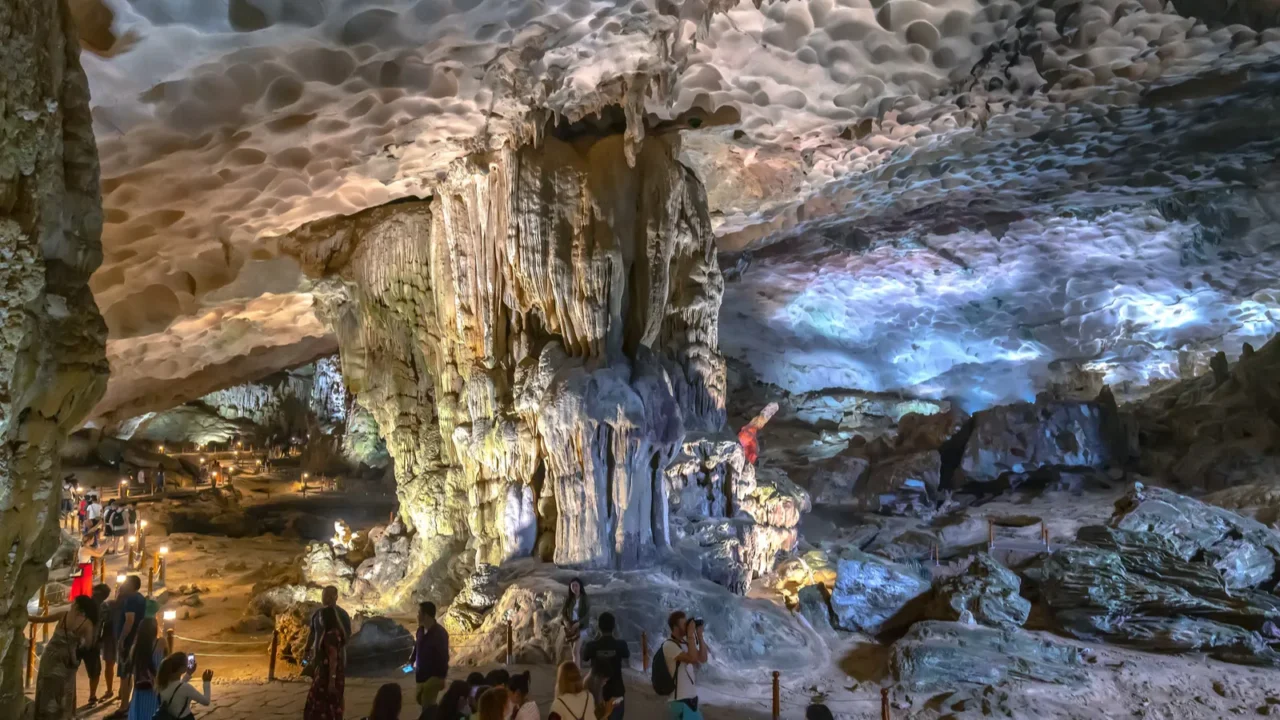 halong bay vietnam  april 3rd 2019 tourist travel in