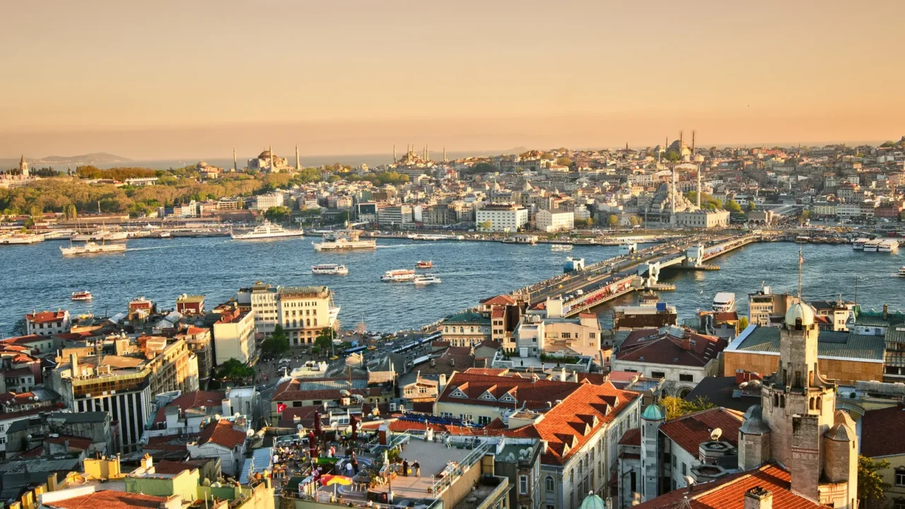 istanbul panoramic sunset