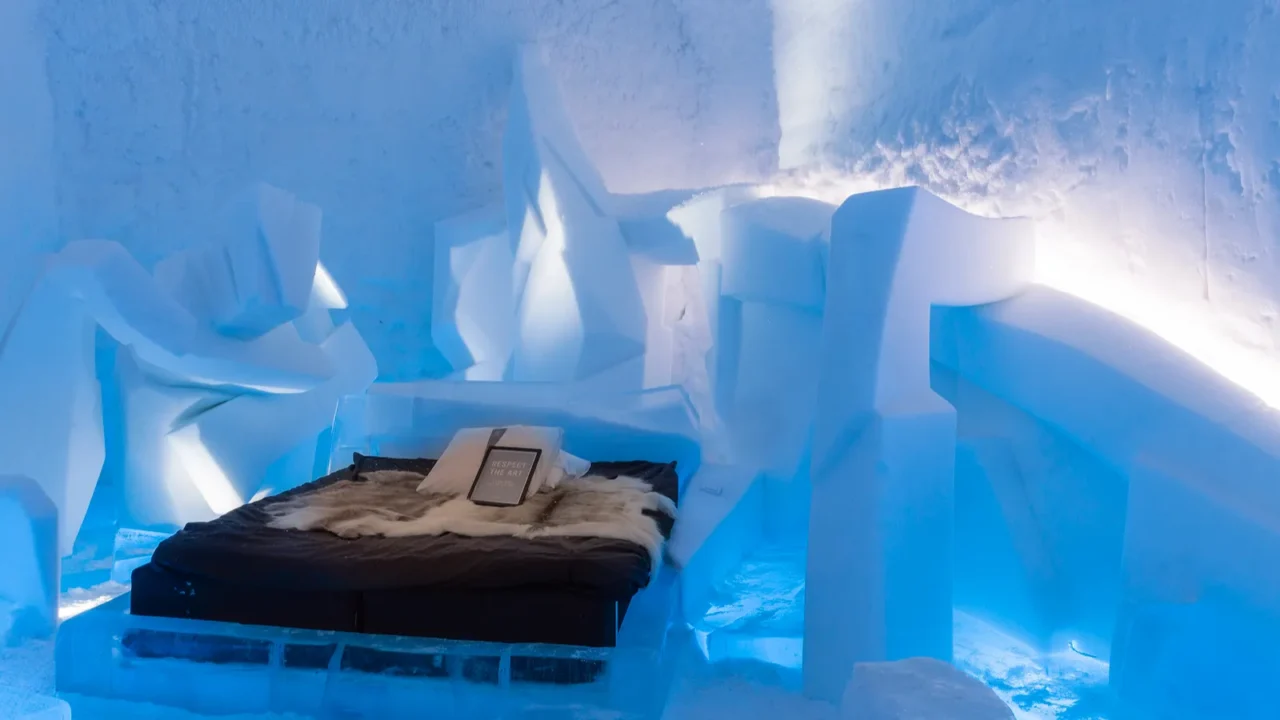 jukkasjarvi sweden  january 04 2021  art in