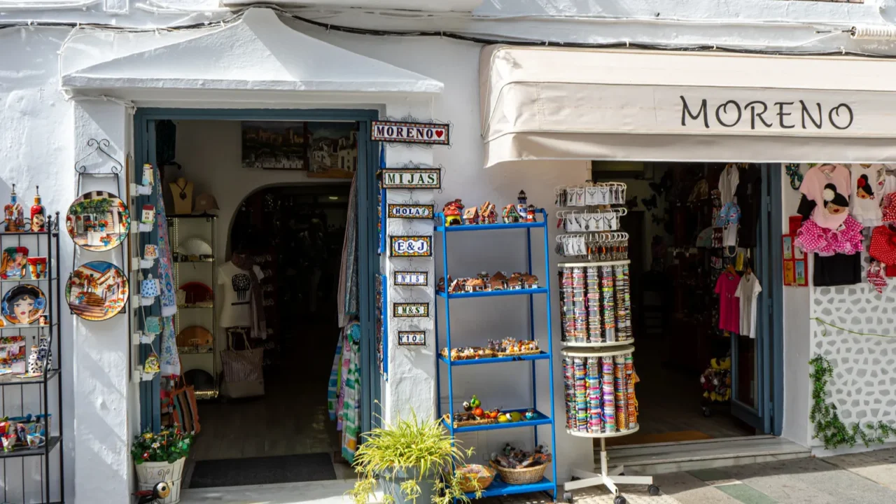 mijas spain  october 2 2022 cozy white streets in