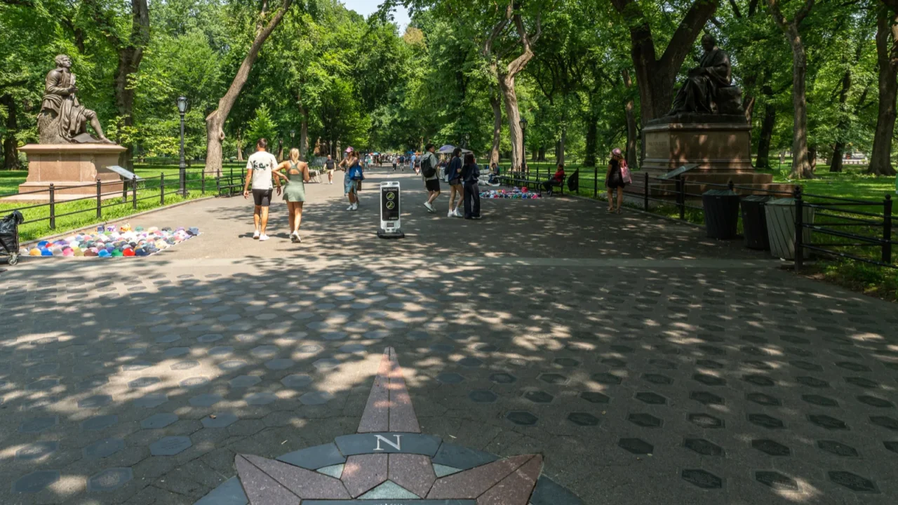 new york usa aug 16 2024 literary walk in central