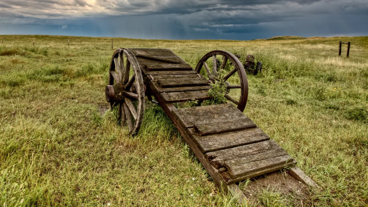 old prairie wheel cart saskatchewan