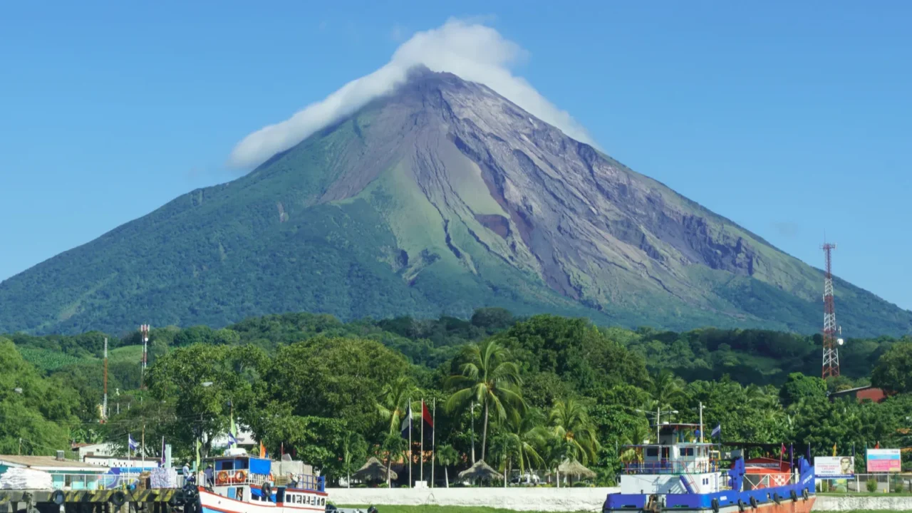 ometepe island nicaragua view of voclano concepcion