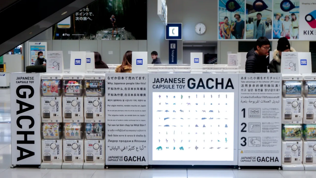 osaka japanjanuary 18 2019 gachapon vending machine in kansai