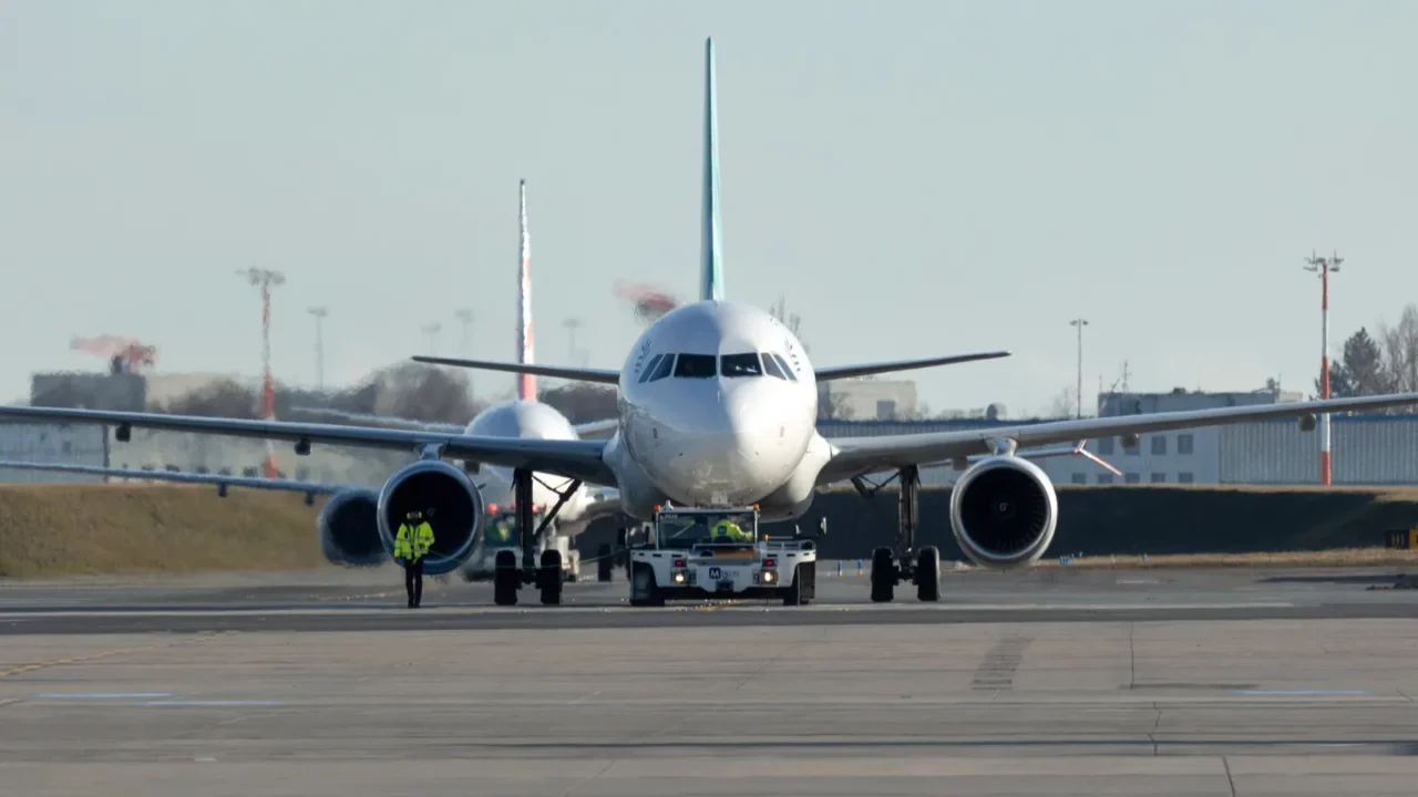 prague  december 27 2023 cyprus airways airbus a320214 reg5bddr