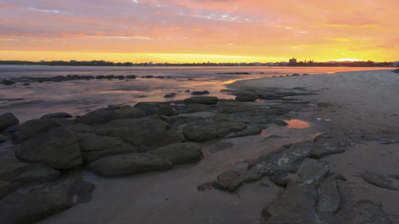 queensland coastline evening