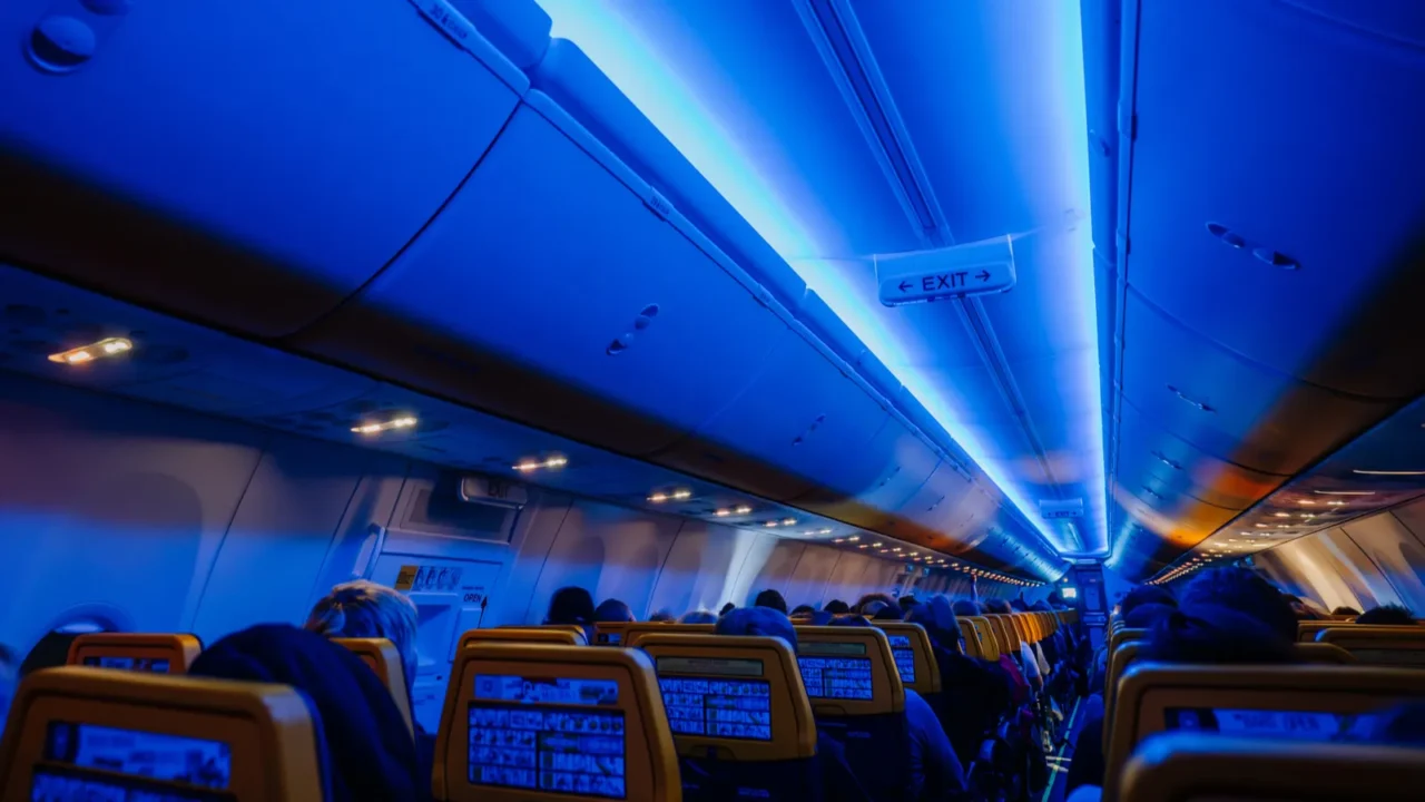 riga latvia  november 11 2022  a dimly lit