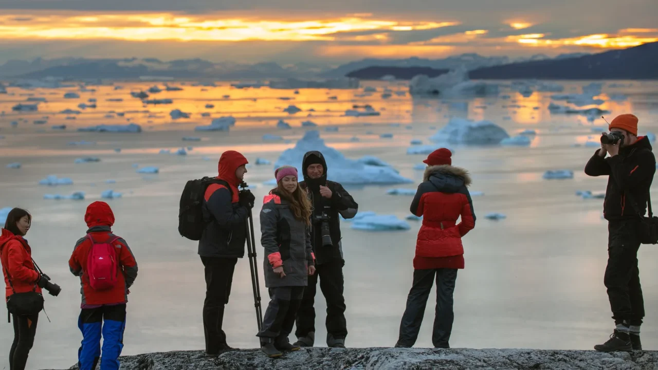 rodebay west greenland july 11 2018 a group of people