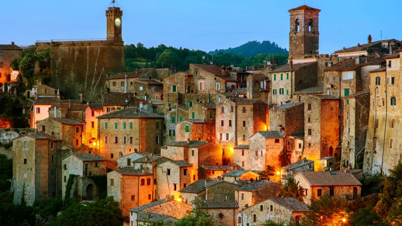 sorano  tuff city in tuscany italy