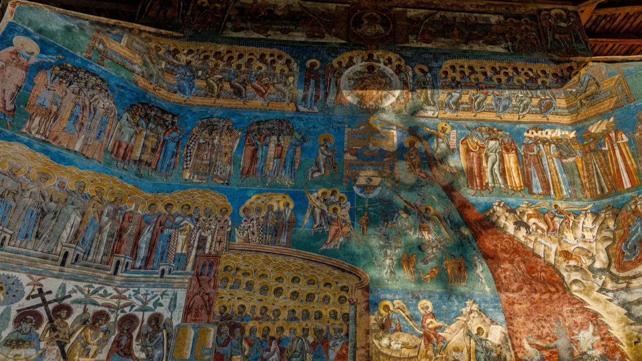 the orthodox monastery of voronet in romania