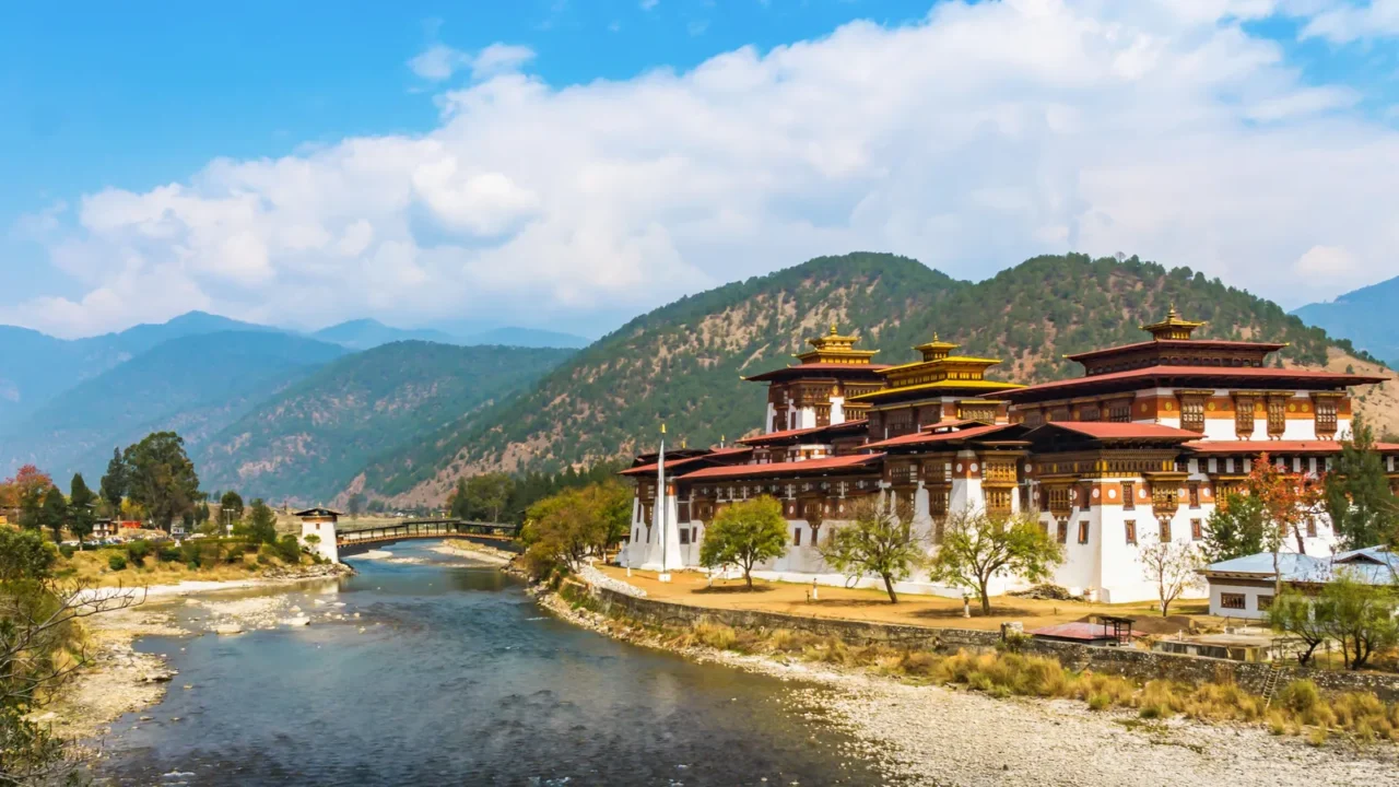 the punakha dzong monastery in bhutan asia one of the