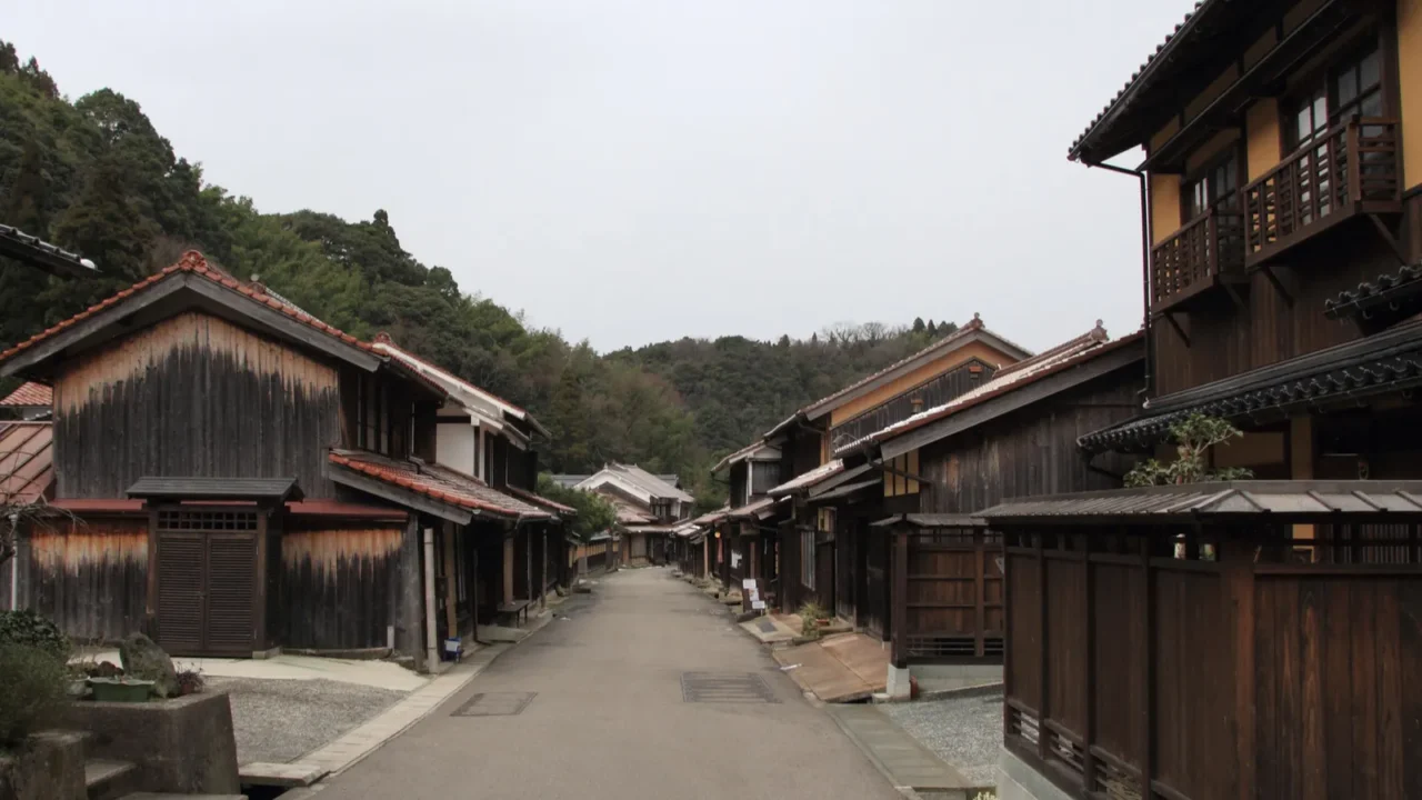townscape of omori zone in iwami ginzan silver mine shiname