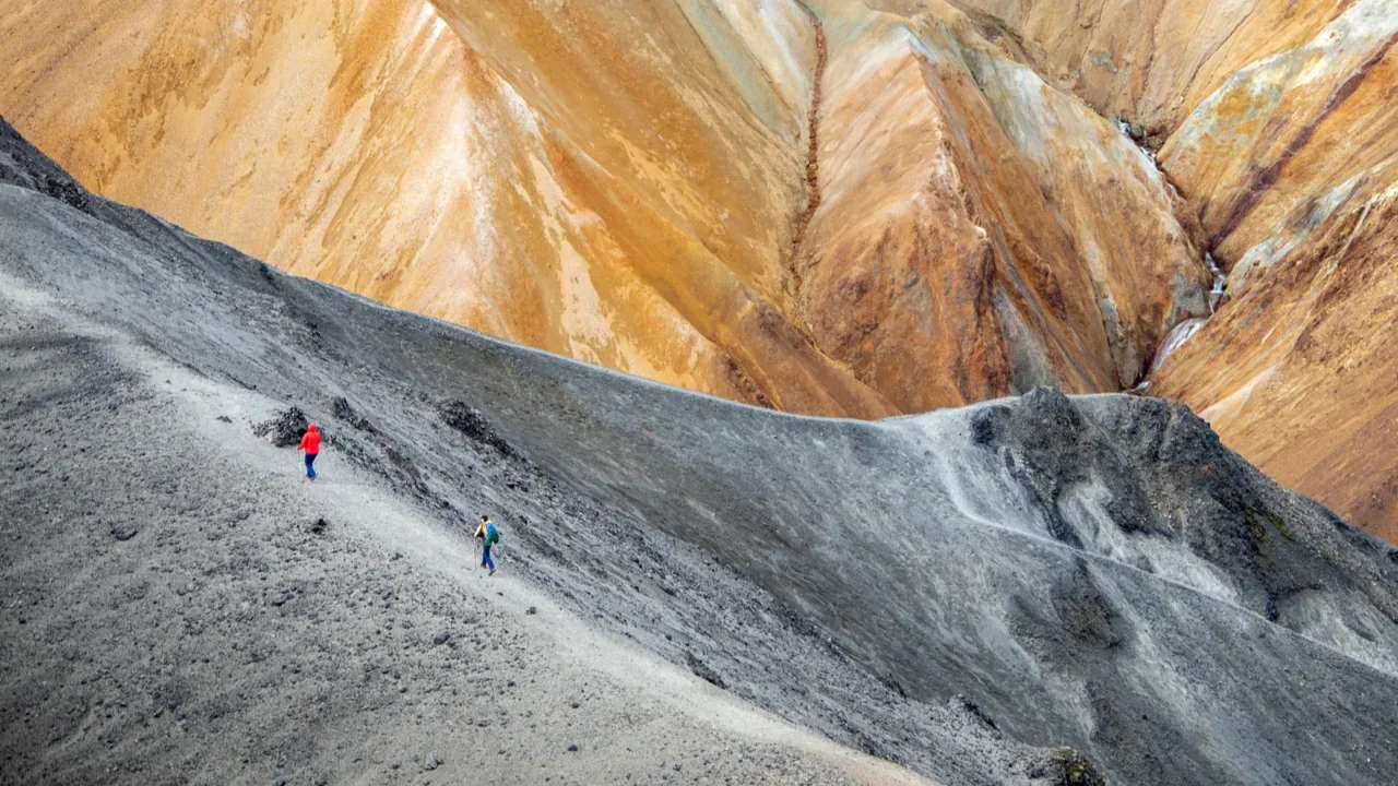 volcanic mountains of landmannalaugar in fjallabak nature reserve iceland
