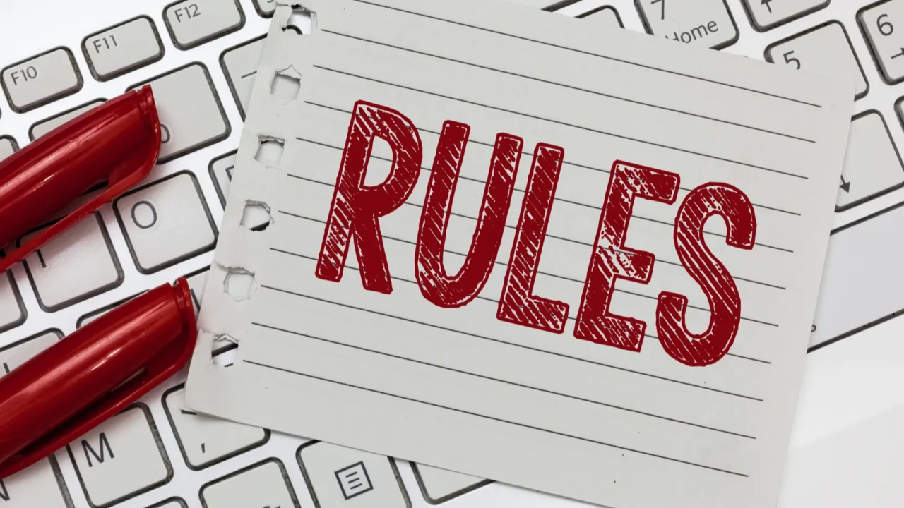 word writing text rules business concept for exercise ultimate power