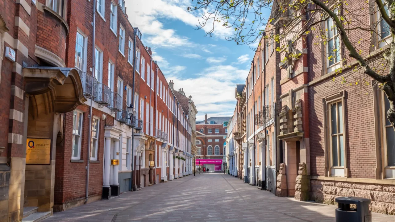 england humberside hull 29092020  empty pedestrian street in hull