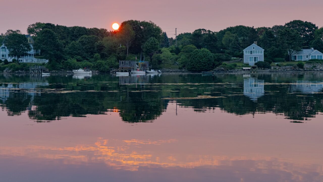MAINE CAPE PORPOISE HARBOR AT SUNRISE