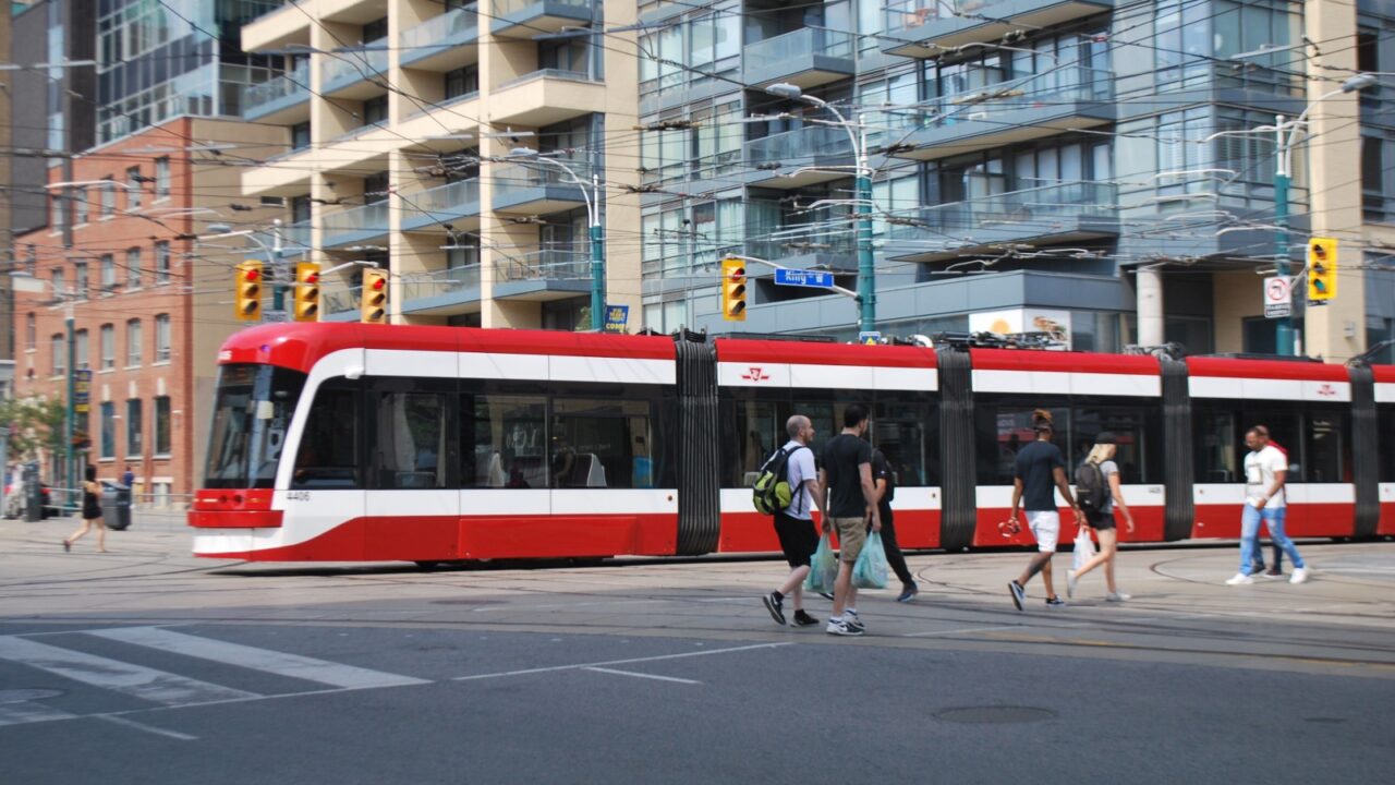 TTC STREETCAR, Downtown Toronto, Canada - Public Transit - August 5, 2018