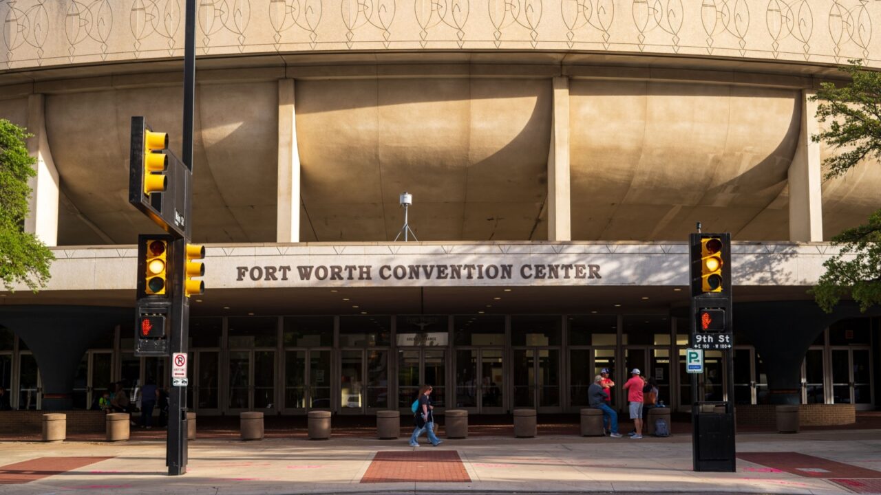Fort Worth, Texas - March 31, 2023:This is the entrance of the Fort Worth Convention Center, one of the city's premier event venues.