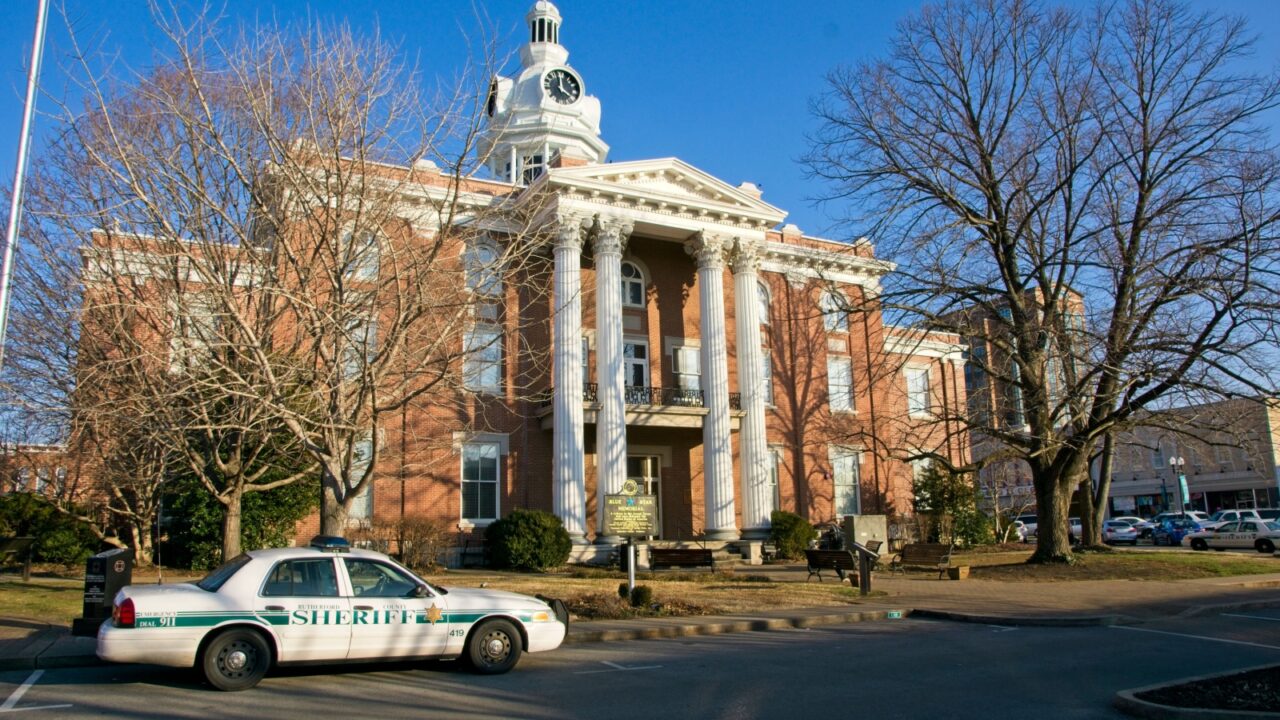 Murfreesboro USA - 10 February 2015 : Rutherford County Courthouse in Murfreesboro in Tennessee USA
